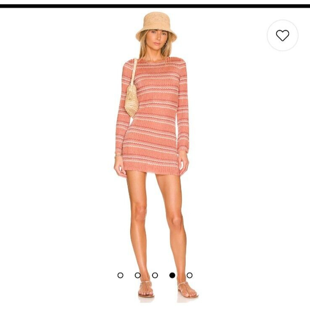NEW L SPACE Revolve Waloma Mini Tunic Dress Swimsuit Cover Up Shimmer Large $165 - Picture 5 of 10